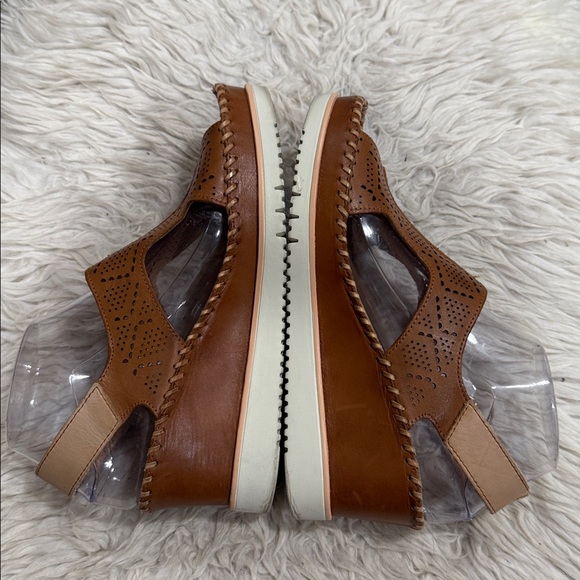 Pikolinos Women's Leather Perforated
Wedge Sandals Aguadulce Brandy Size 39 - Picture 3 of 9